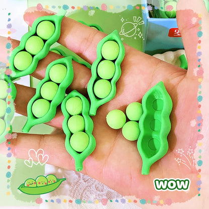 Kawaii stationery items School teacher gift Office Supplies classroom back to school Pea Rubber funny Erasers