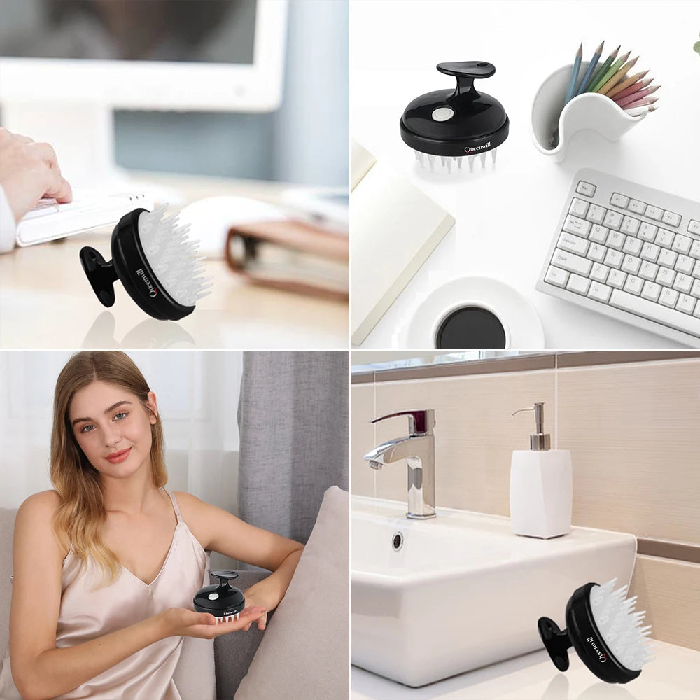 Scalp Massager Hair Growth Scalp Scrubber with Soft Silicone Bristles for Hair Growth Dandruff Removal, Hair Shampoo Brush Scalp