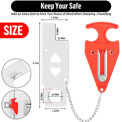 Portable Door Lock for Home Security Door Locks Locks for Extra Security and Protection of Privacy on the Go Perfect for Travel