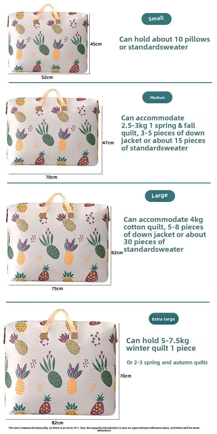 Large Capacity Multifunction Organizer Tote Bag for Clothes And Blankets Toy Storage Home Organization