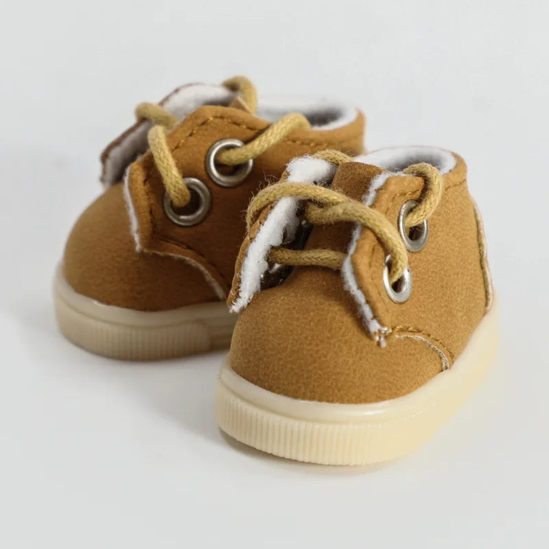 Labubu 17cm  Shoes Fashion labubu Canvas Shoes Clothes Cartoon Baby Canvas Leather Shoes Doll Universal Clothing Accessories