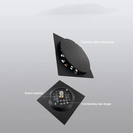 Stainless steel Floor Drains Press-Type Floor Drain Pedal Type Floor Drain Floor Mouned Drain Round Anti-odor Bath Drains