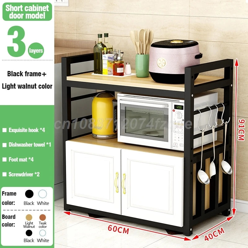 Kitchen  Islands Shelf  Storage Rack Home Organizer Cabinet Furniture With Non-slip Feet For Kitchens Complete Cabinets