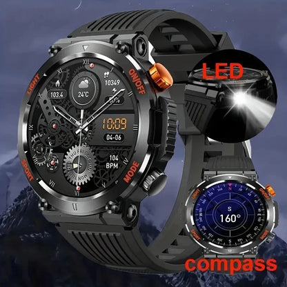Smart Watch Men Bluetooth Call Health Monitor Sports Smart Watch IP67 Waterproof Outdoor Sports Watch 100+ Sports Modes