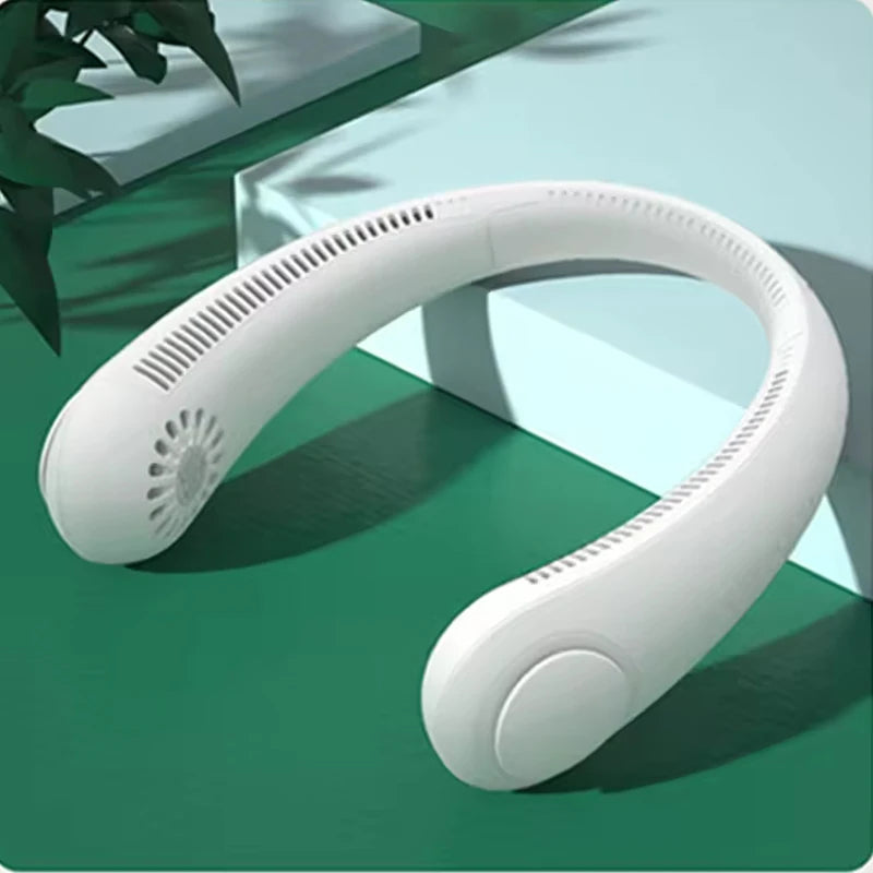 Handheld Fan Portable Mini Fan Portable Mini Leafless Hanging Neck USB Fan Battery Operated for Outdoor Use