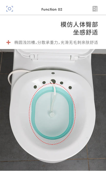 Bath for Toilet Hemorrhoids  for Postpartum Pregnant-Women or Hemorrhoids, Foldable Hangable Storage Large-Capacity Private Care
