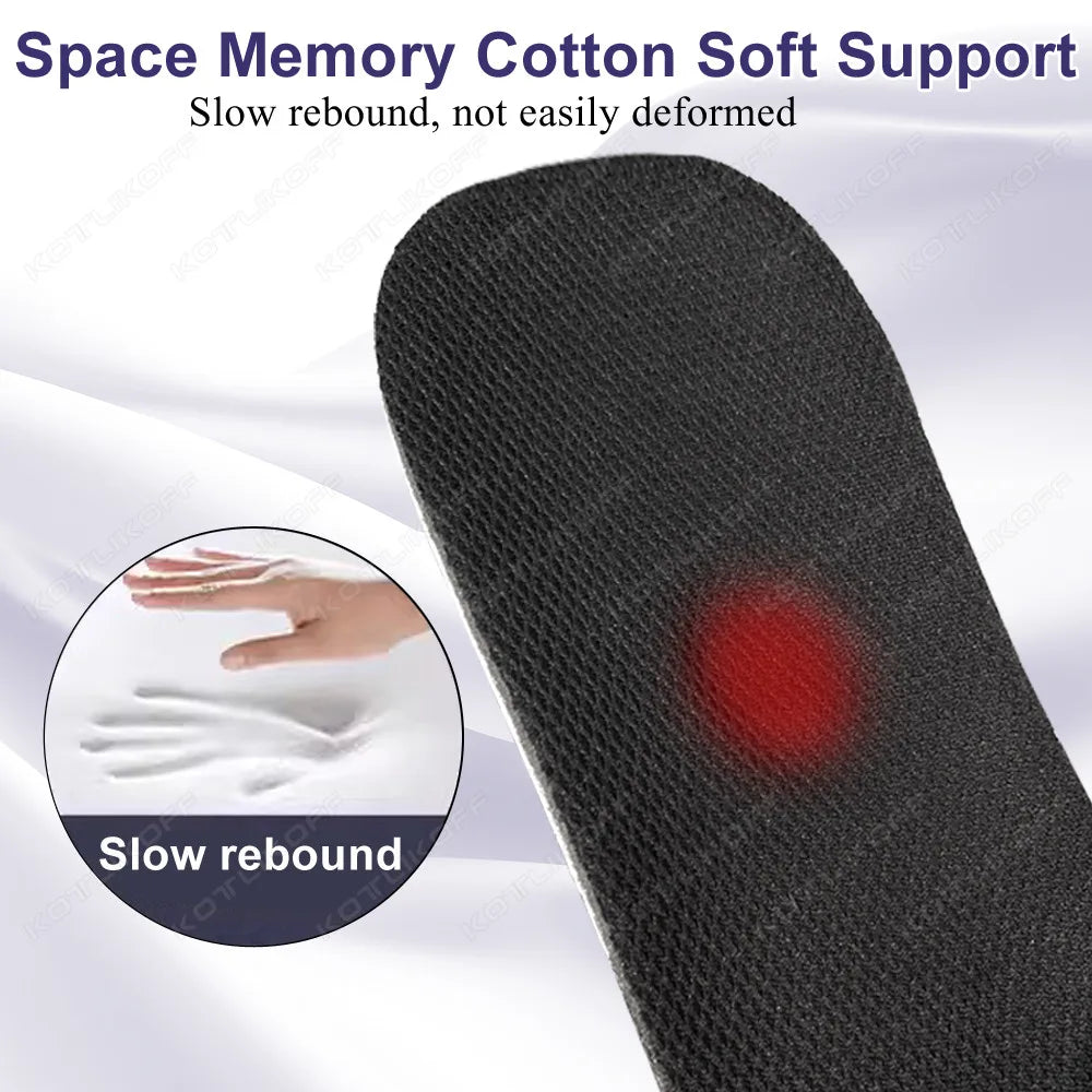 Height Increase Half Shoe Insoles Heel Insert Sport Cushion EVA Memory Foam Heel Lifting 2/3/4/5CM Taller Invisible Heighten Pad