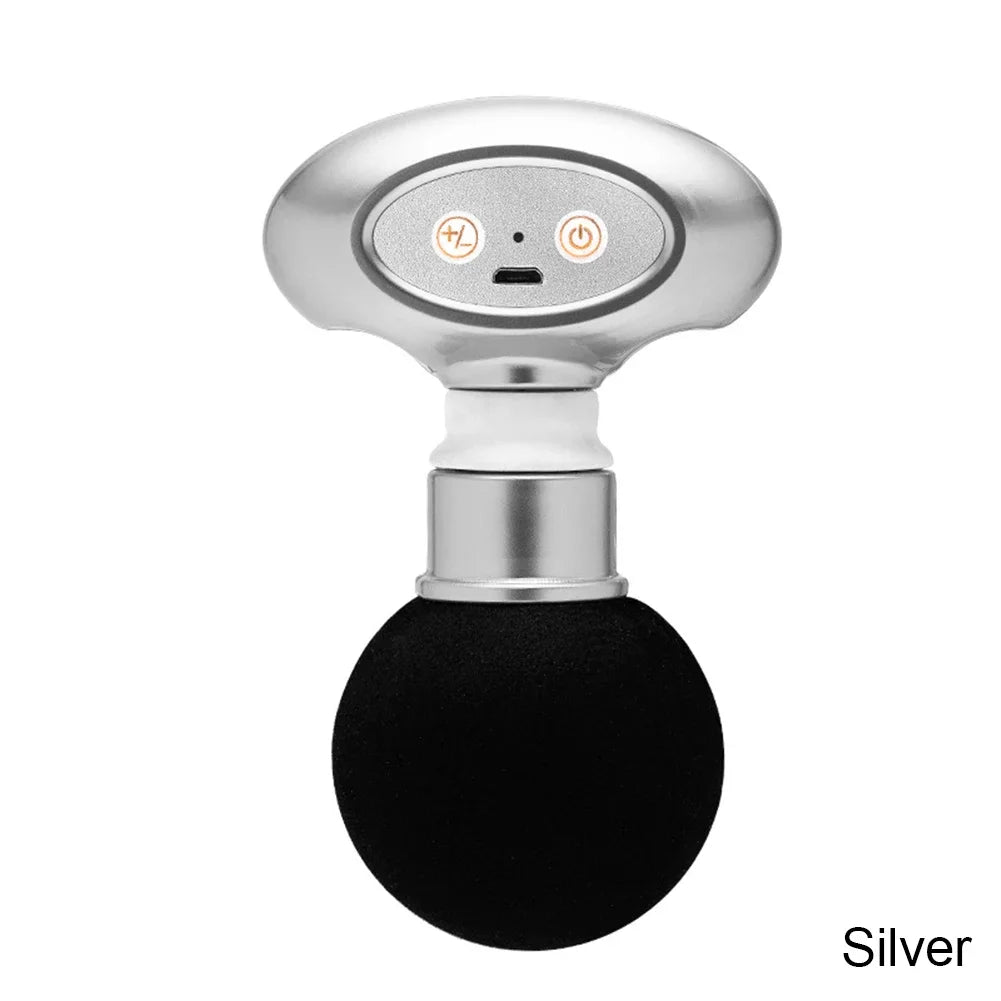 Portable Mini Pocket Wireless Massage Gun Electric Sport Handheld Fascial Gun Body Deep Tissue Muscle Vibration Fitness Massager