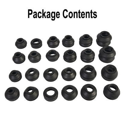 28pcs Car Suspension Steering Ball Joint Rubber Dust Boot Cover Tie Rod End Sets Track Tie Turn Rods Auto Replacement Parts