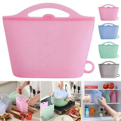 Silicone Food Storage Bag Reusable Ziplock Bags for Food Storage Airtight Seal Microwave Safe For Food Storage Durable