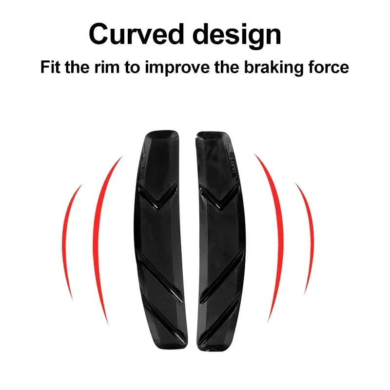 1/2/4/6/10 Pairs MTB Road Bicycle Silent Brake Pads Cycling V Brake Holder Pads Shoes Rubber Blocks Durable Cycling Accessories