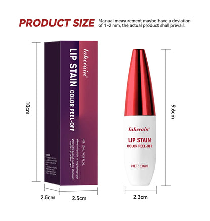 3 Colors Waterproof Lip Stain Color Peel-Off, Not Easy to transfer&Non-stick cup