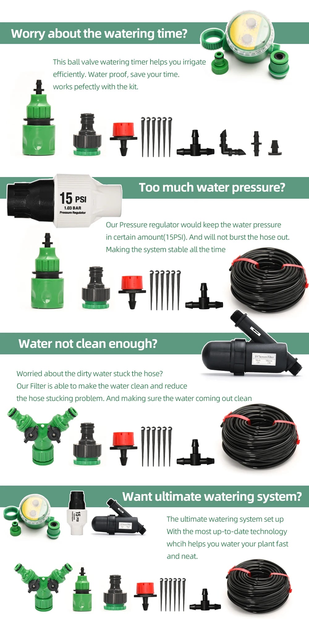 Watering System With Timer Micro Drippers For Irrigation Drip Irrigation System Watering Set Water Plant System Automatic