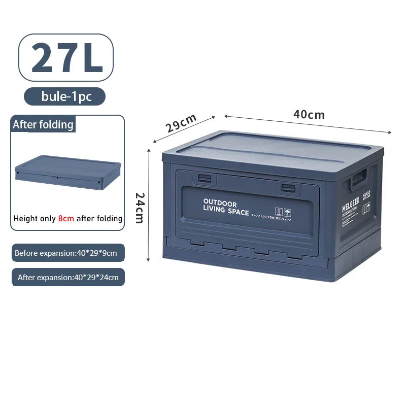 Folding Organizers Box Camping Storage Box Trunk Organizer Camping Picnic Camping Box Folding Outdoor Stool Organizers Storage