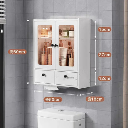 Open Cabinets Towel Cabinet Storage Bathroom Furniture Vanity Sink Narrow Double Washbasin Shelf Locker Wall Pharmacy Floor Wc