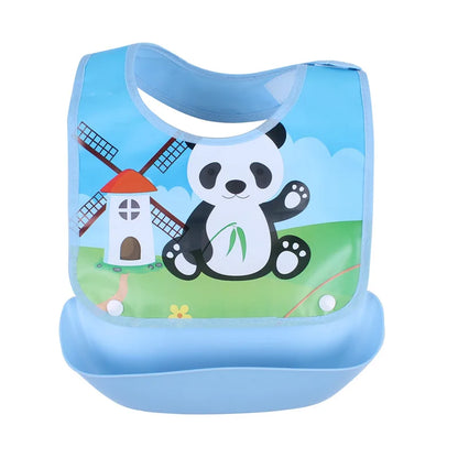 Baby Bib Imitation Silicone Waterproof Rice Pocket Food Eat Dinner Clothing Feeding After Meals Bavoir Tablier Слюнявчики
