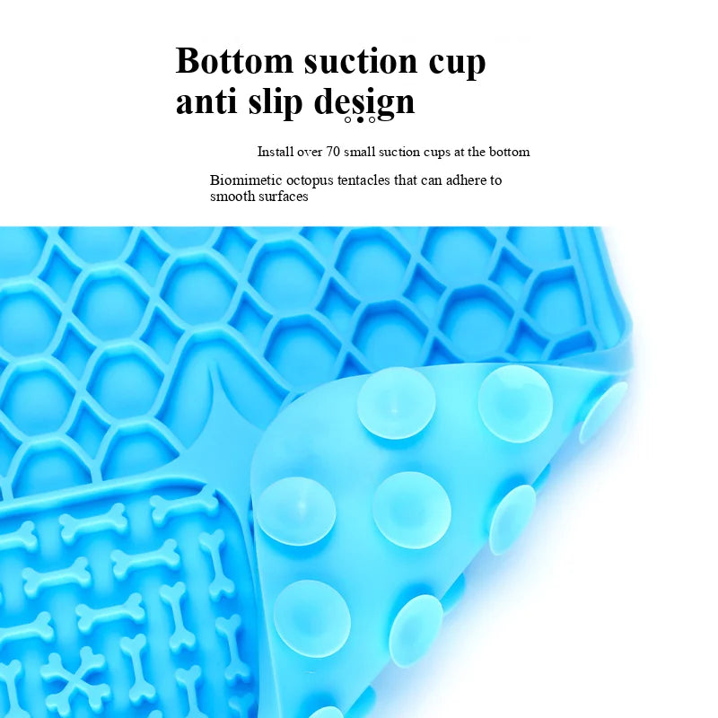 Pet Lick Silicone Mat for Dogs Pet Slow Food Plate Dog Bathing Distraction Silicone Dog Sucker Food Training Dog Feeder Supplies