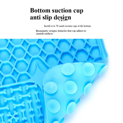 Pet Lick Silicone Mat for Dogs Pet Slow Food Plate Dog Bathing Distraction Silicone Dog Sucker Food Training Dog Feeder Supplies