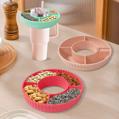Snack Bowl For Stanley Cup, Silicone Snack Tray Compatible With Stanley Cup, Reusable Snack Ring