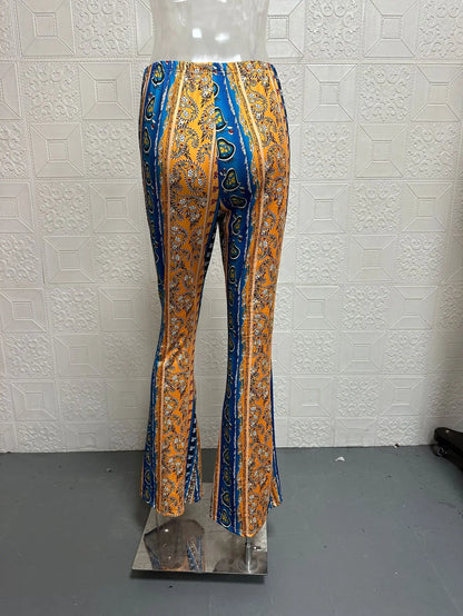 Womens Boho Pants Flare Leggings Hippie Harem Pants Yoga Pants Comfy Bohemian Flowy Hippie Clothes Trousers Bottom Palazzo Pants