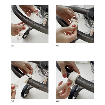 Ins Baby Stroller Hook Embroidered Teddy Bear Hook Children's Stroller Storage Pendant Universal Walking Tool for Children