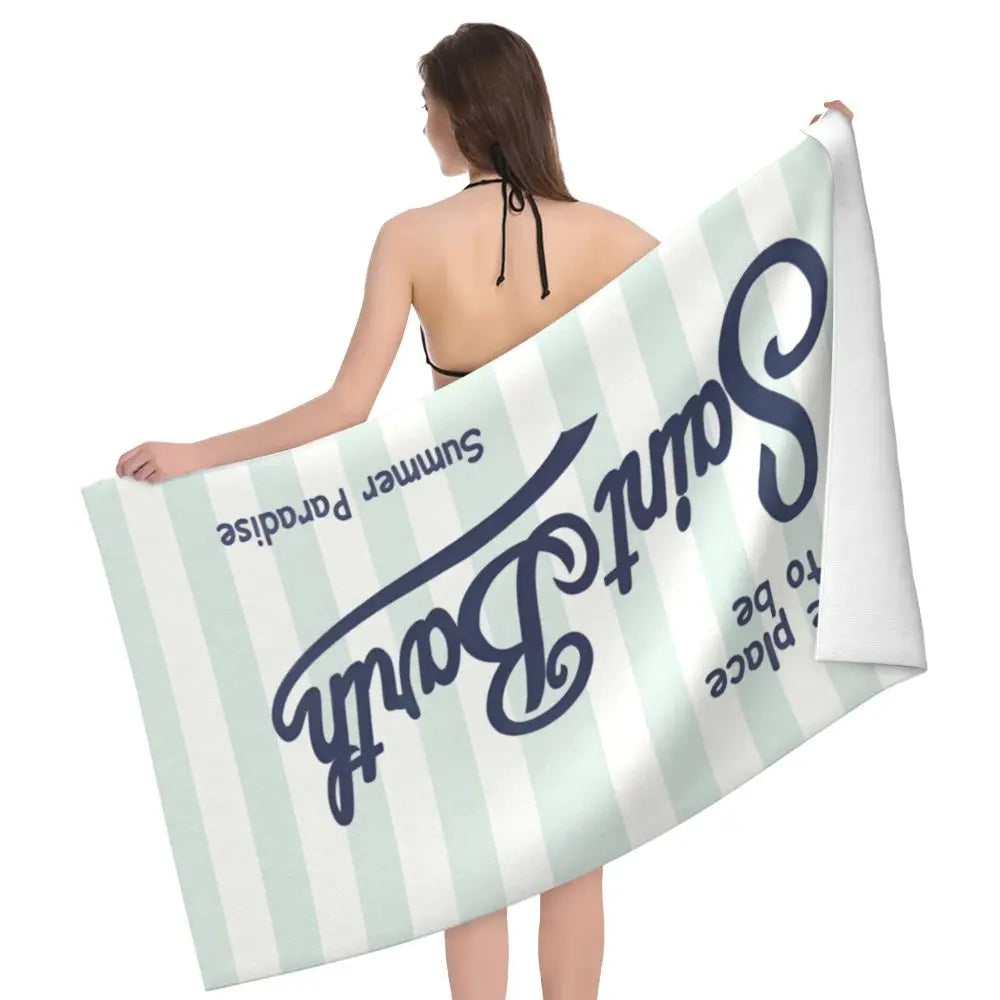 S-Saint B-Barth Beach Towel for Adults – Soft, Absorbent, and Lightweight for Travel