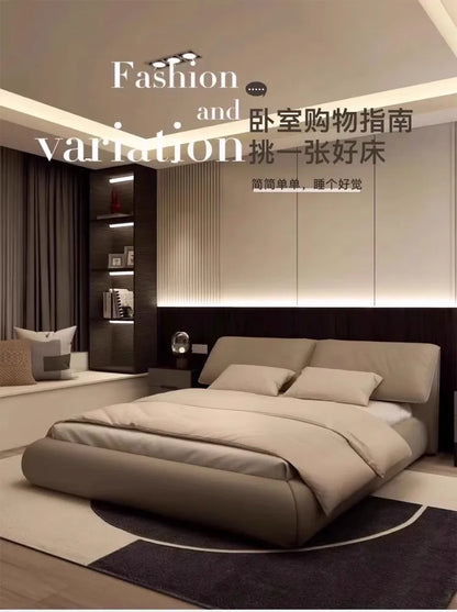 High End European Double Bed Headboard Glamorous Full Size Twin Bed Frame Luxury Platform Wood Cama Box Casal Nordic Furniture