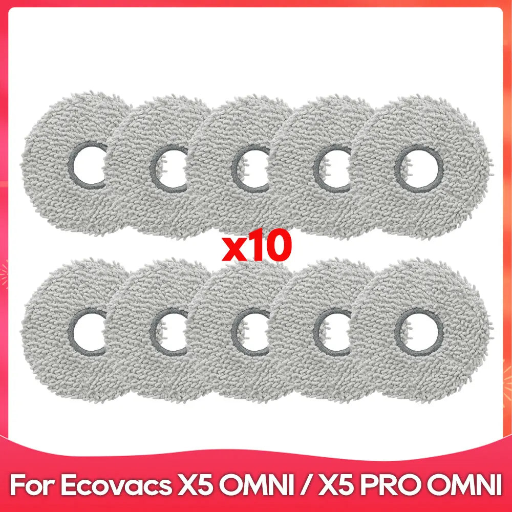 Fit For ( ECOVACS X5 OMNI / X5 PRO OMNI ) Part Accessories Main Side Brush Filter Mop Cloth Dust Bag Robot Vacuum Cleaner Kit