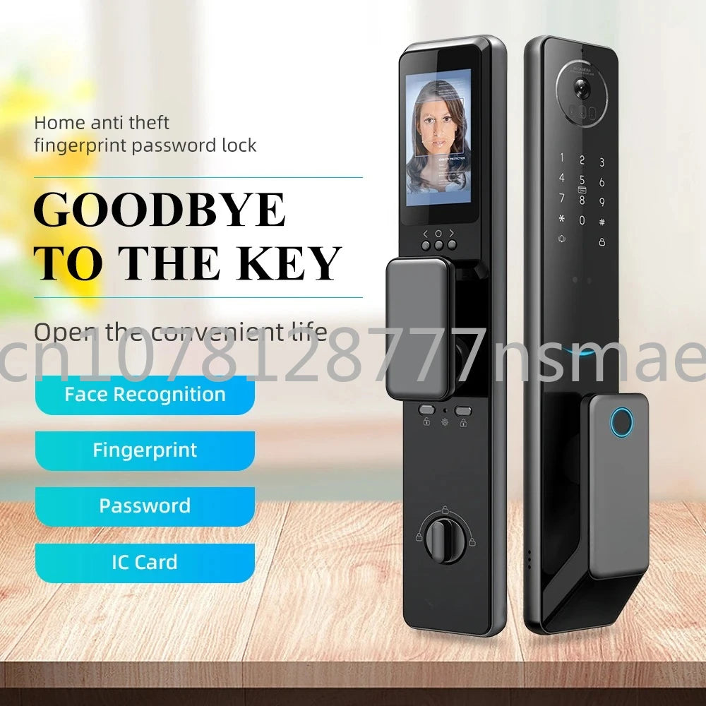 2024 Smart Door Lock  Wifi Smart Fingerprint Digital Safe Door with Camera Lock for Home