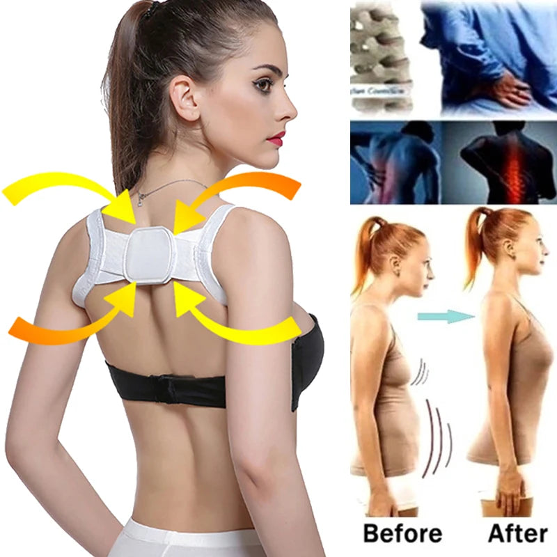 Back Brace Correction Belt Lumbar Brace Straightener Neck Hump Corrector Belt Corset Posture Correction Personal Health
