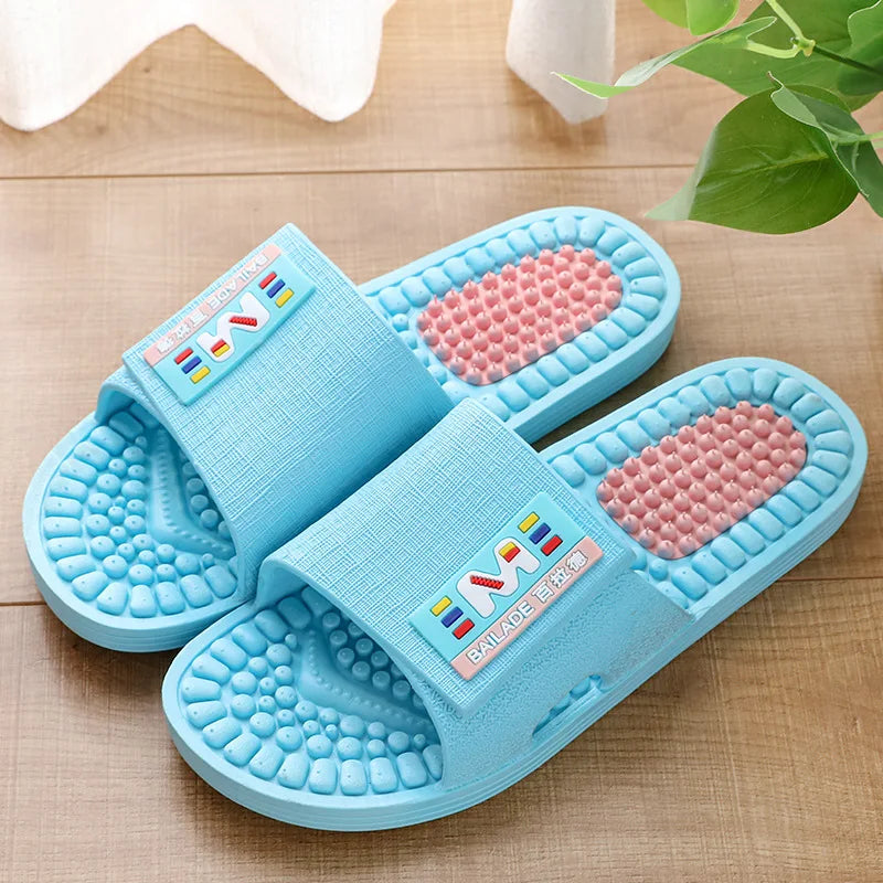 Soles massage slippers men's acupoints soles soles soles home indoor antiskid home lovers men's home cool slippers
