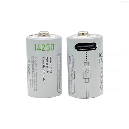 14250 3.7V 300mAh Rechargeable Lithium Battery For Probes, Thermometers, Sights, Thermostats, Monitoring systems,Alarms,1/2AA