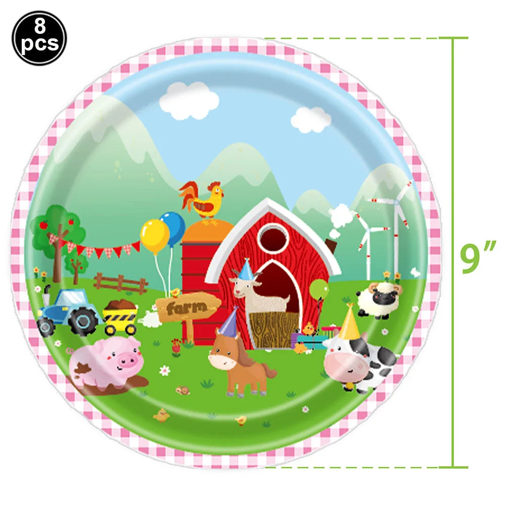 Farm Animals Paper Napkins  Farm Dessert Napkins Disposable Paper Napkin Baby Shower Party Decor Farm Themed Birthday Supplies