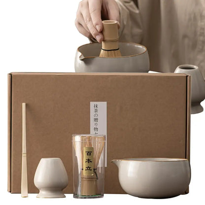 Matcha Whisk Holder 4 Piece Japanese Matcha Powder Kit Matcha Bowl Set Matcha Accessories For Beginners Home Enjoy Alone Or