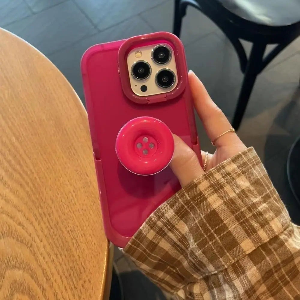 3D Simulated Button Phone Stand New Adhesive Phone Grip Phone Stand Cute Adhesive Retractable Phone Stand