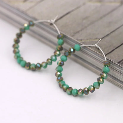 Fashion Women's Earrings Boho Colorful Crystal Beaded Earrings Jewelry Female Girls Gifts Ear Ring Accessories