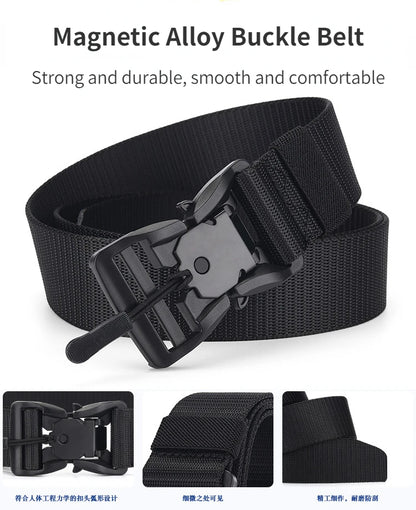 Tactical Belt Magnetic Buckle Belt Casual Nylon Tooling Training Belt Men's Trousers Belt Designer Men and Women Belt