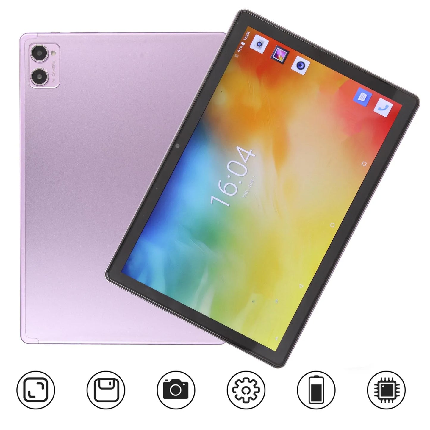 10.1 Inch Tablet 12GB  256GB ROM 10  8800mAh 8MP 20MP Camera 5G WiFi  Tablet for Family Gaming Tablet  Tablet