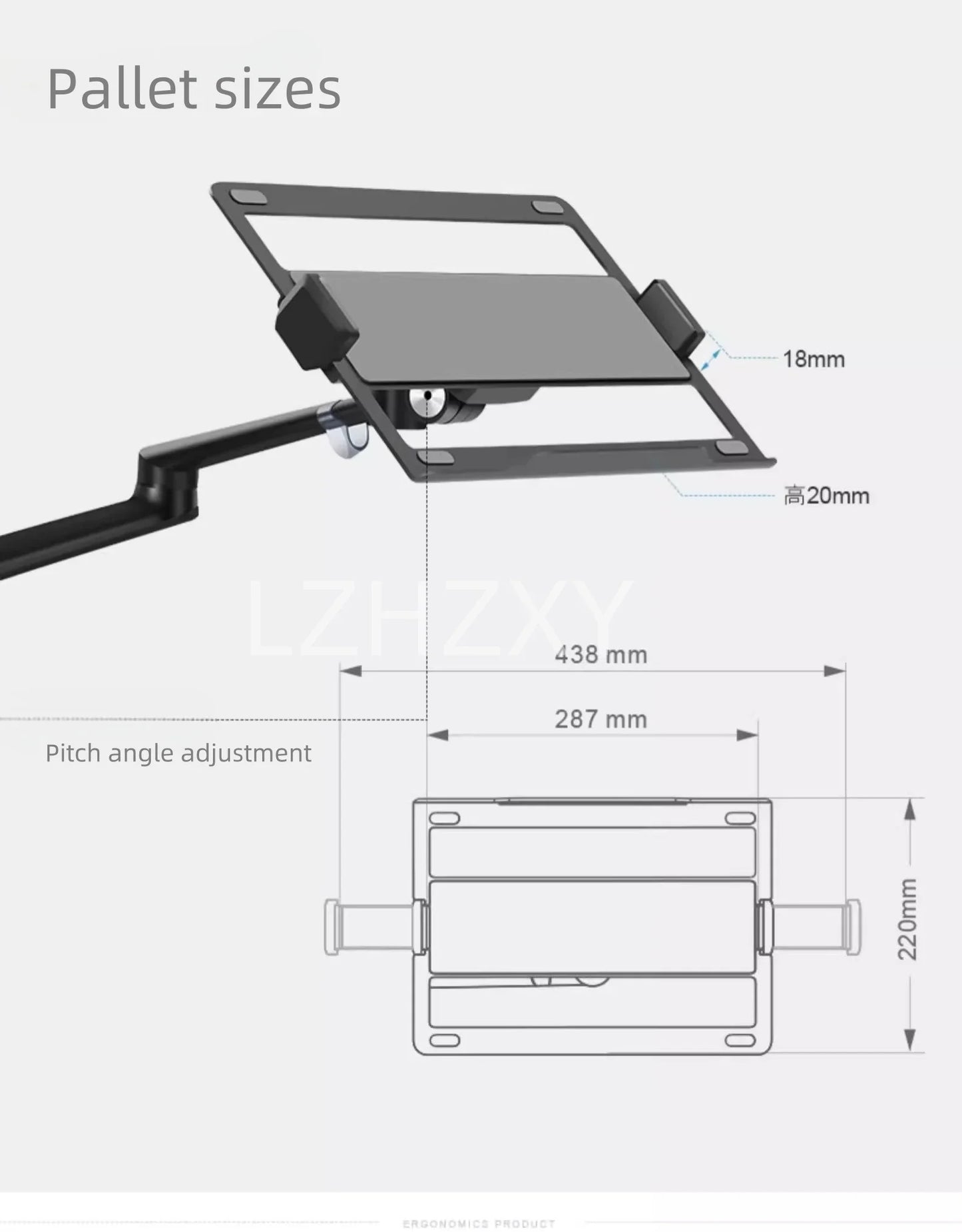 The laptop stand movable suspended and adjustable and the lazy reading stand standing Laptop Parts Accessories Office equipment