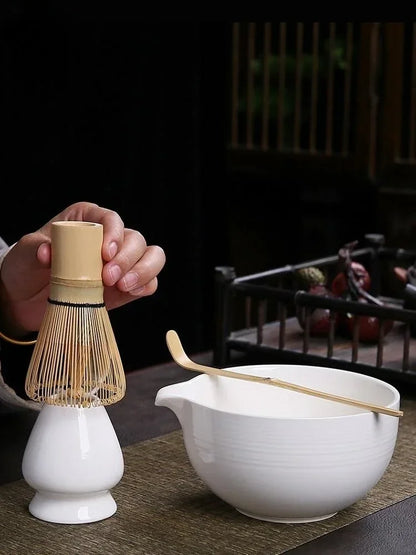 1PC Japanese Matcha Stirrer Rack Ceramic Tea Holder Matcha Chasen Rack Bamboo Matcha Whisk Stand Home Tea Maker Matcha Tools