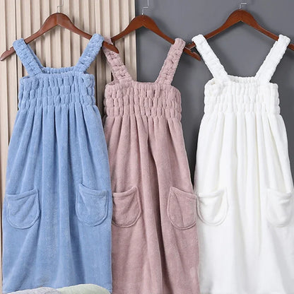 82x140cm Large Bath towels For Body coral velvet Bath Skirt  Fashion Lady Wearable Fast Drying Beach Spa Bathrobes Bath Towels