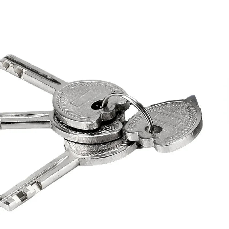 304 Stainless Steel Padlock Cabinet Outdoor Lock Head Furniture Lock Waterproof Rust-Proof Door Lock  with 4 keys