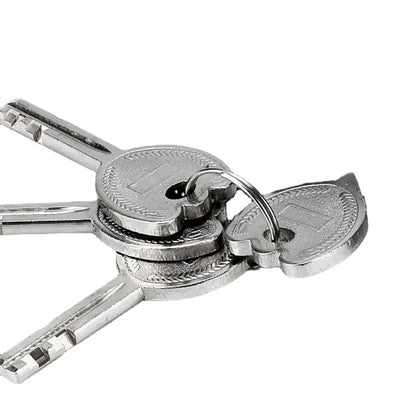 304 Stainless Steel Padlock Cabinet Outdoor Lock Head Furniture Lock Waterproof Rust-Proof Door Lock  with 4 keys