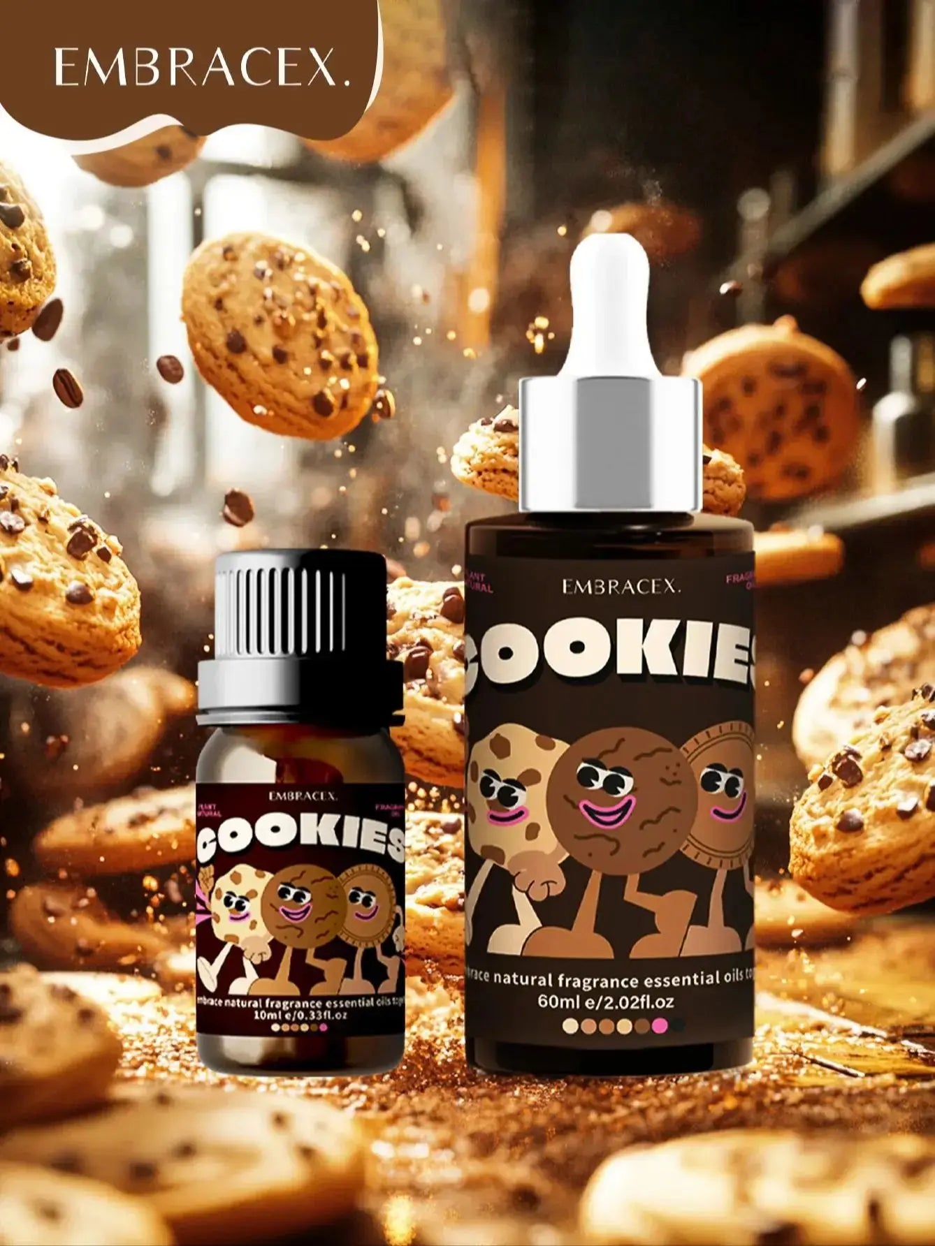10ml+60ml Essential Oils Cookies Fragrance Perfume Aromatherapy Essential Oils Gourmand Perfume Car Aromatherapy Gift
