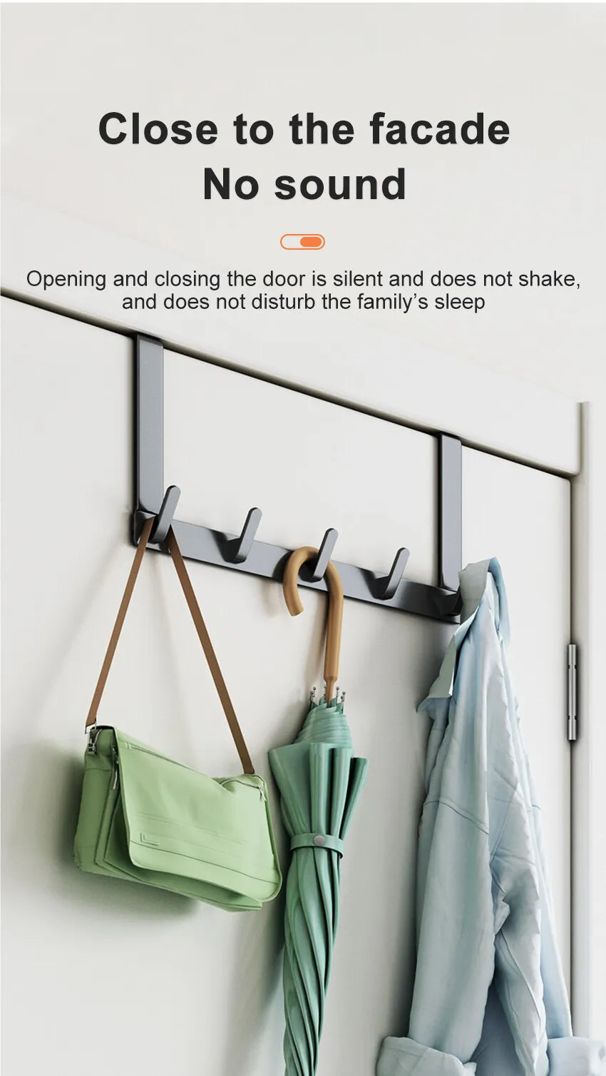 Hooks Over The Door Bathroom Organizer Rack Durable Hanging Row Hook Holder Clothes Coat Hat Towels Hanger Storage 5/6/7 Hooks