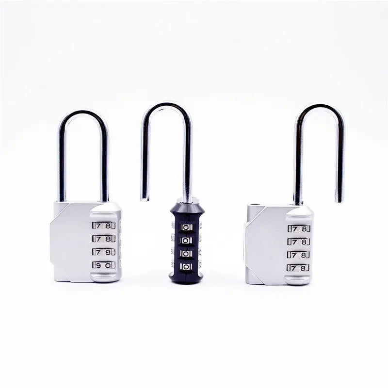 Combination Padlock Outdoor 4 Digit Long Shackle Waterproof Password Padlock Pad Lock For School Locker Gym Locker Fence Gate