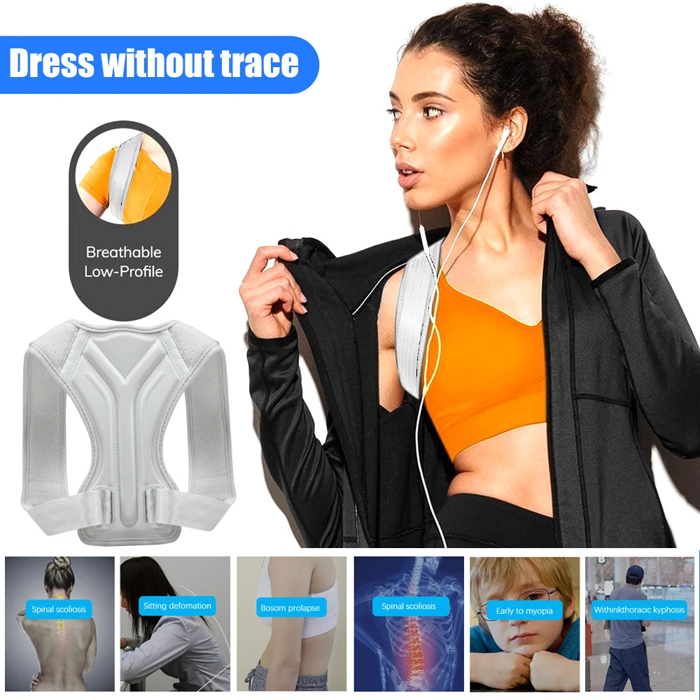 Back Posture Corrector Belt Brace Hunchback Corrector Adult Men and Women Sitting Posture Correction Belt Shoulder Straight Back