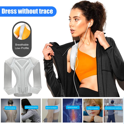 Back Posture Corrector Belt Brace Hunchback Corrector Adult Men and Women Sitting Posture Correction Belt Shoulder Straight Back
