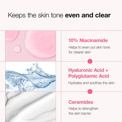Anua 10% Niacinamide + 4% Hyaluronic Acid Serum, Hyaluronic Acid, Vitamin B12 Natural Pigment, Suitable for Sensitive Skin, 30ml