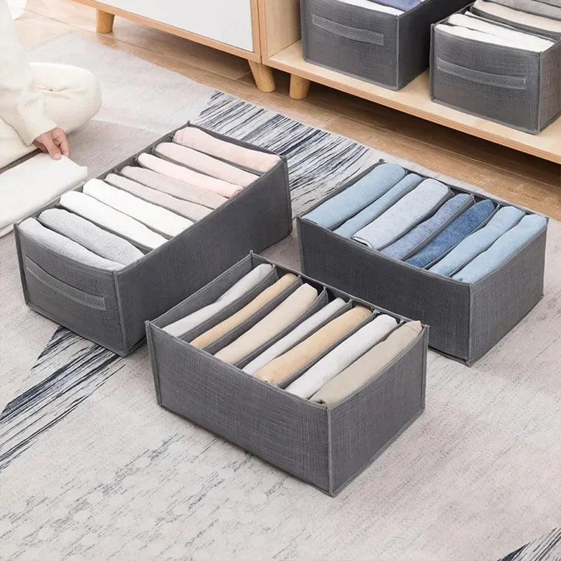 Storage for Clothes Pants organizer Jeans T-shirt Storage Box Folded Closet Organizer Drawer Divider Boxes Underwear Organizers